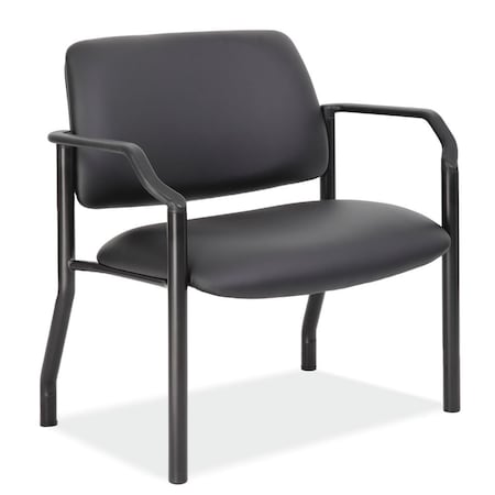 Officesource OS Big & Tall Collection Guest Chair with Arms and Black Frame 59051FPABK